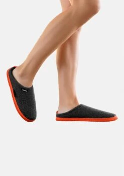 Giesswein WOOLPOPS - Hausschuh - Anthrazit/neonorange